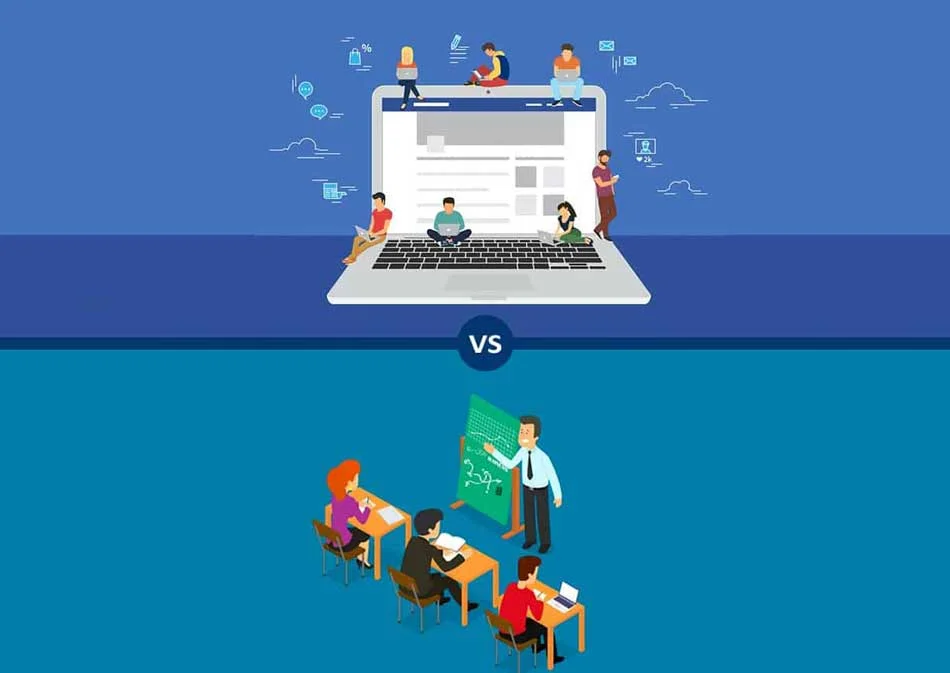 تفاوت های آموزش آنلاین و آموزش حضوری در چیست؟ آموزش آنلاین VS آموزش حضوری