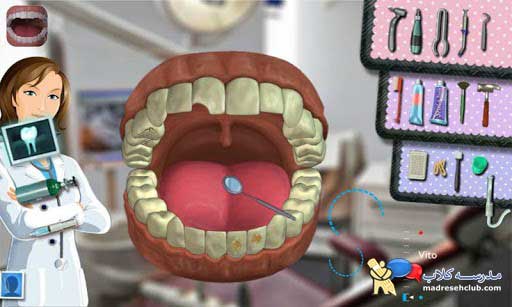 virtual dentist, درسه کلاب, اپلیکیشن دندانپزشکی