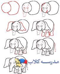 آموزش نقاشی فیل