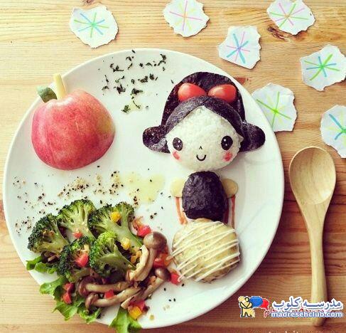 تزیین غذا برای بچه ها و بزرگا