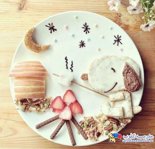 تزیین غذا برای بچه ها و بزرگا