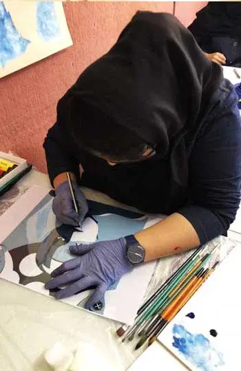 مدرسه هنرجو، کلاس طراحی  در هنرستان دخترانه هنرجو منطقه 2